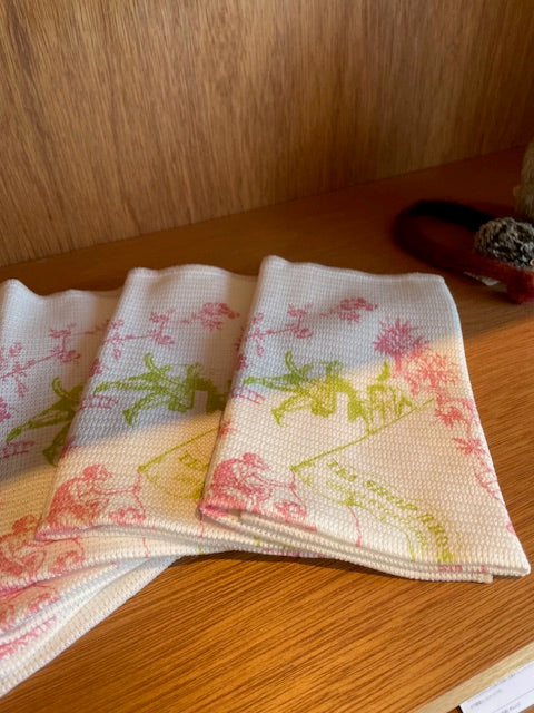 【数量限定】ふきん　春(紅茶舗治郎兵衛オリジナル）