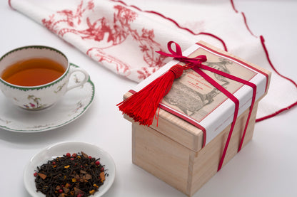 【数量限定】ふきん　赤　(紅茶舗治郎兵衛オリジナル)